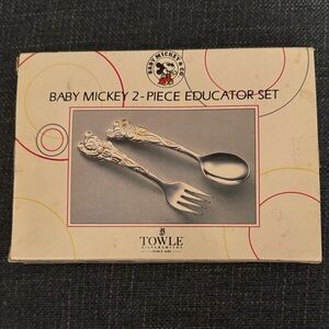 Towle Baby Mickey 2 piece educator set